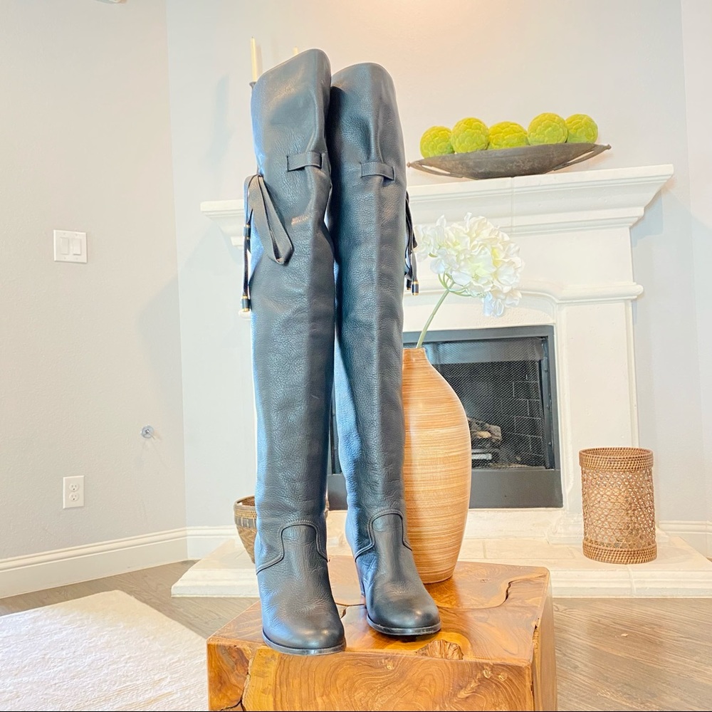 Sold Chloé Over The Knee Thigh High Leather Boots - Picture 5 of 7
